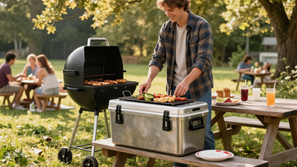 tailgating coolers and grills