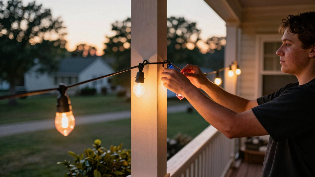 patriotic outdoor string lights