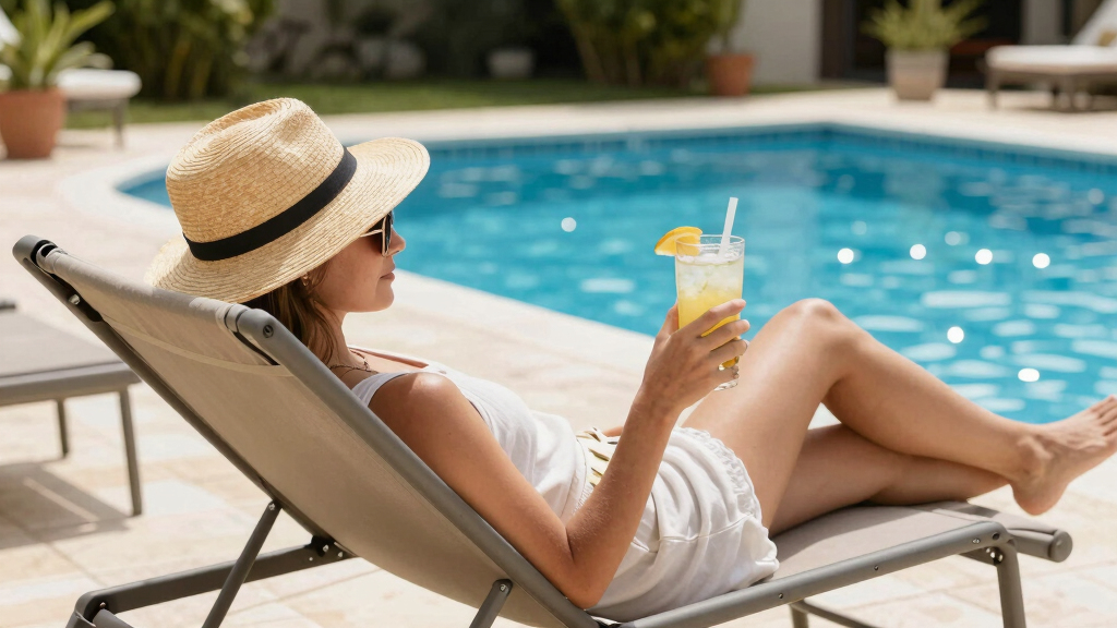 portable poolside loungers