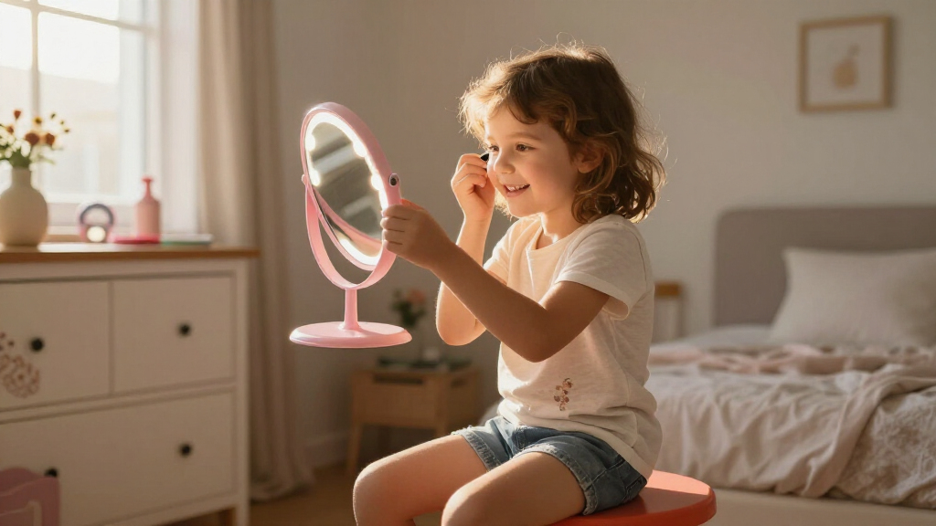 best kids vanity sets with stool and lights