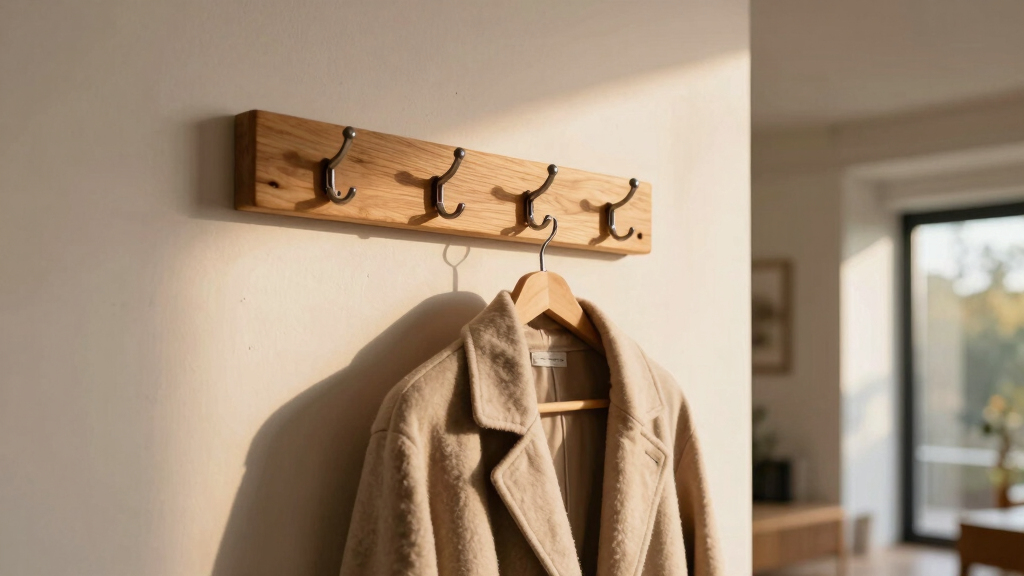 wooden coat rack