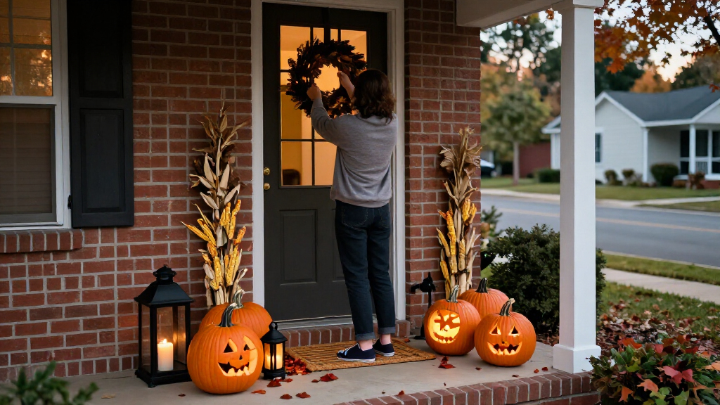 Halloween porch decor