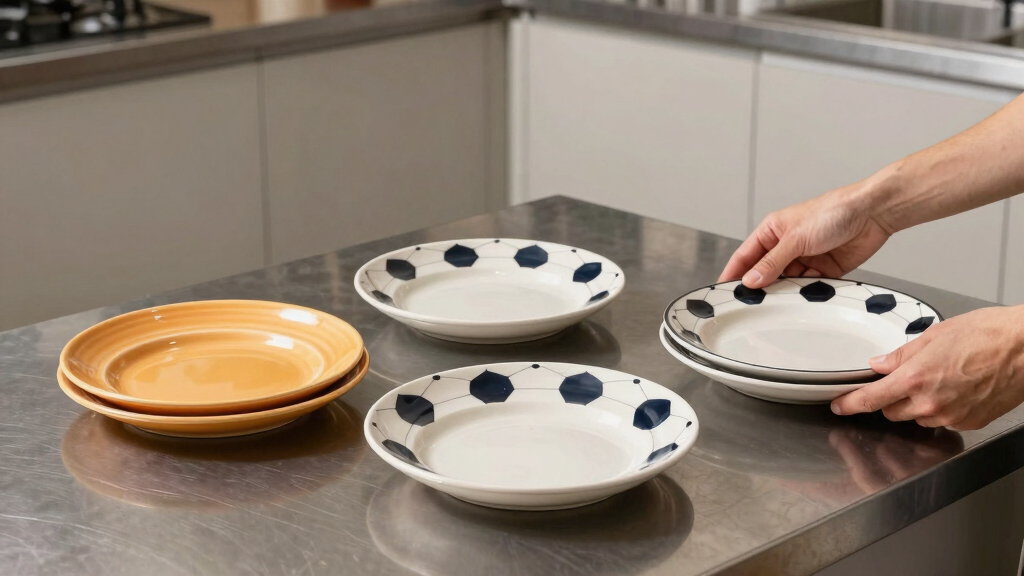 soccer-themed serving platters
