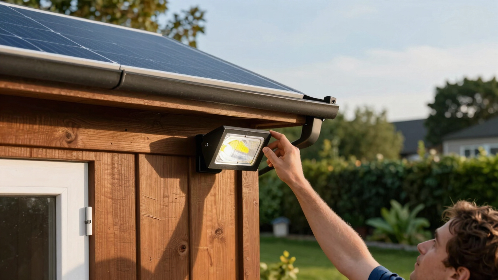 best solar shed light kit for backyard buildings
