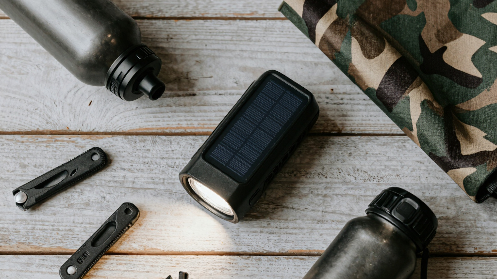 solar-powered emergency flashlights