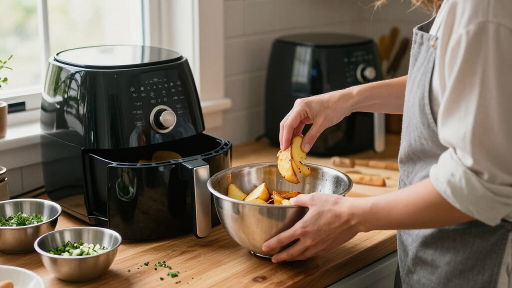 stainless mixing bowl set for airfry prep