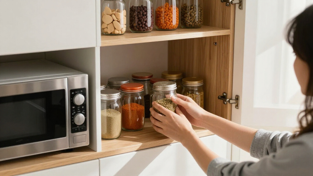 best pantry cabinet with microwave shelf