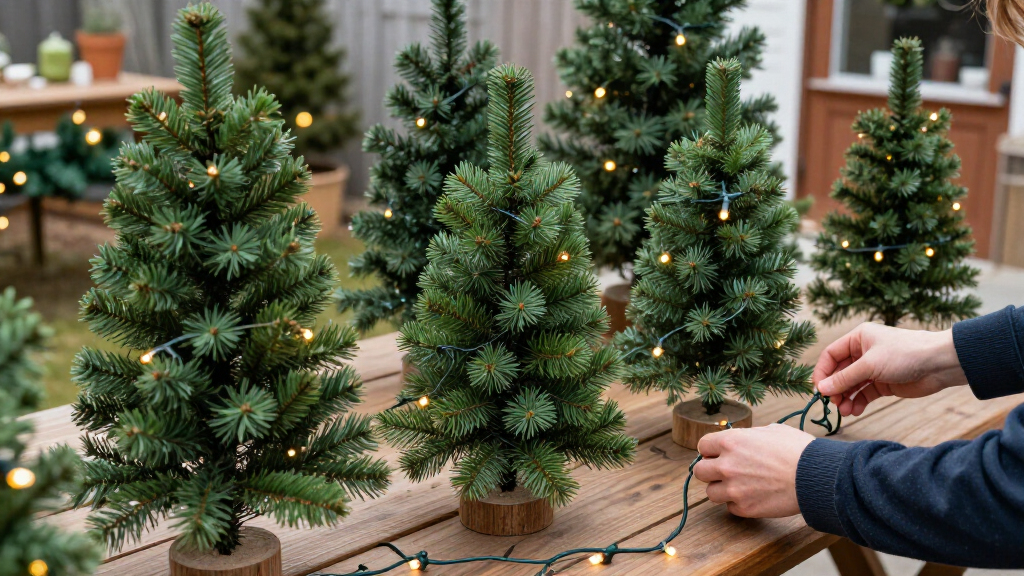 prelit christmas trees realistic pe needles