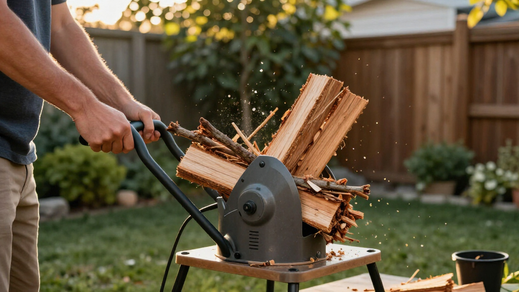gas wood chipper shredder 7 inch