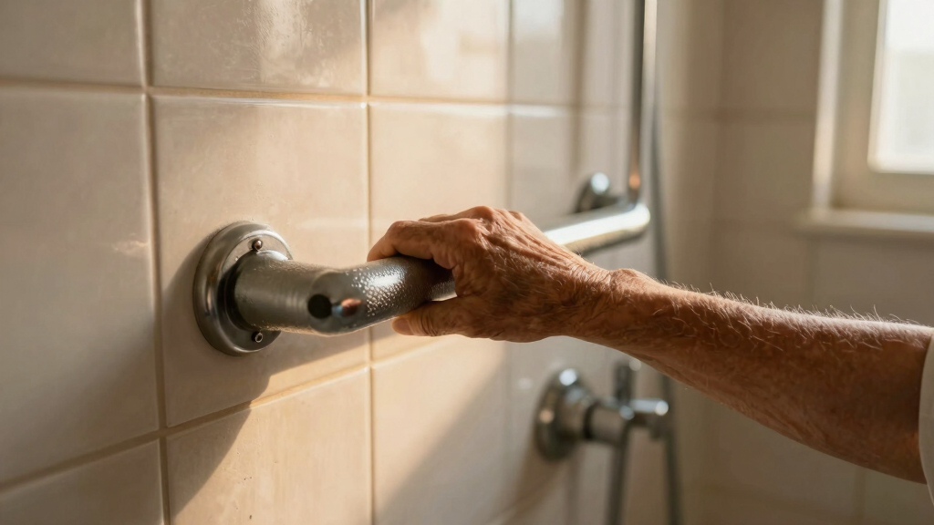 best angled grab bars for showers