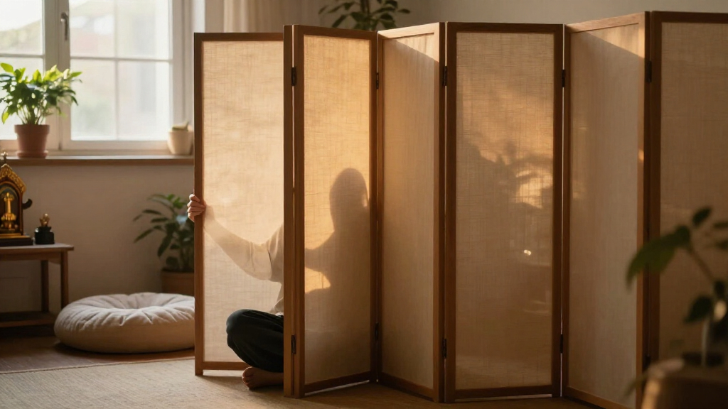 folding screens for private reflection corners