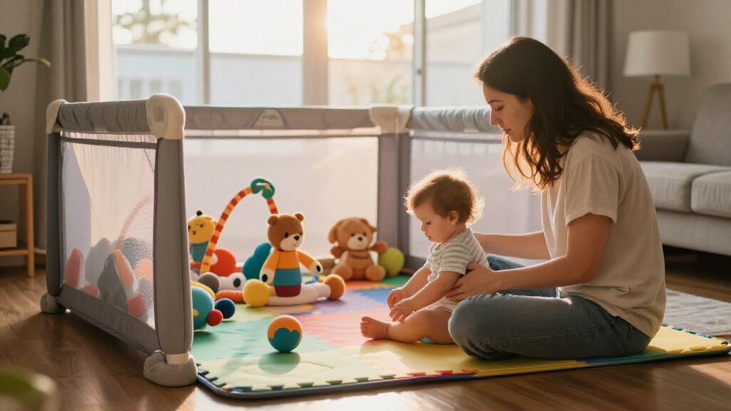 playpen for toddlers with mat