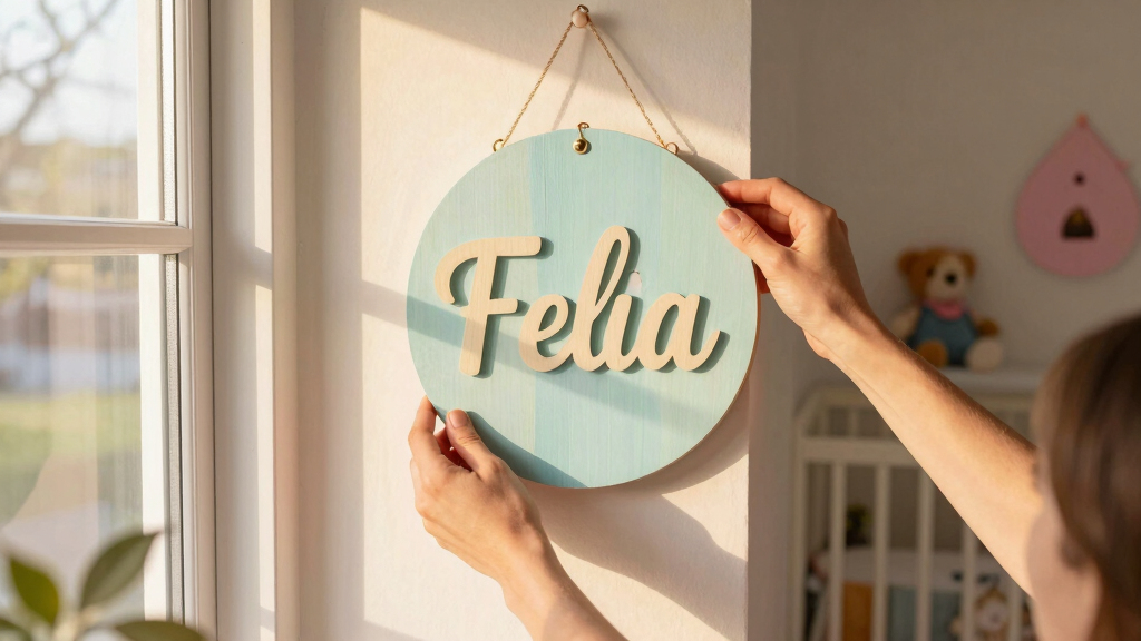 best round nursery name signs