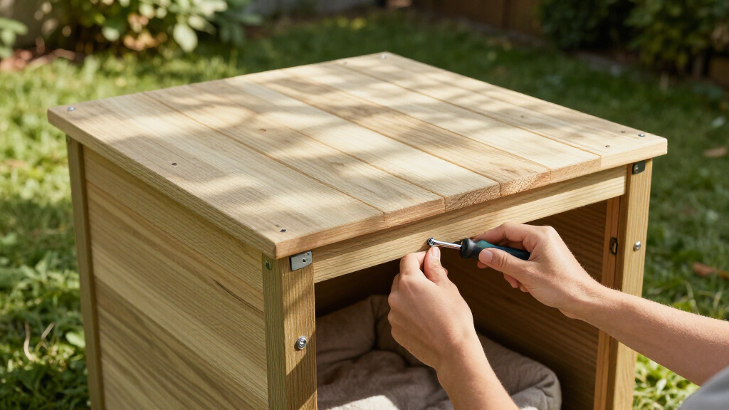 outdoor dog shelter with porch