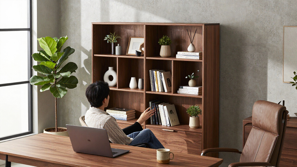 high end bookshelf office