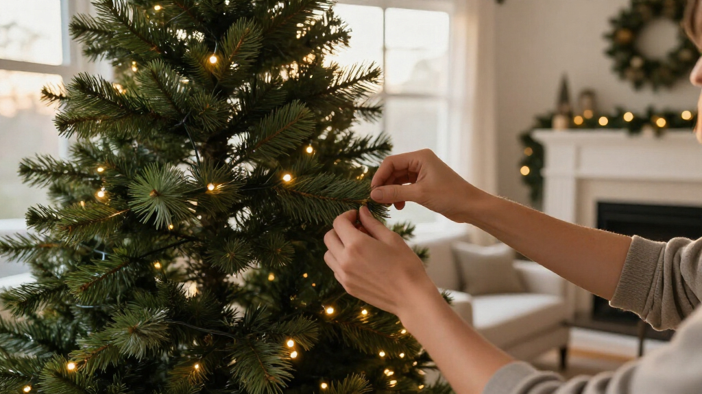 prelit christmas trees realistic pe needles