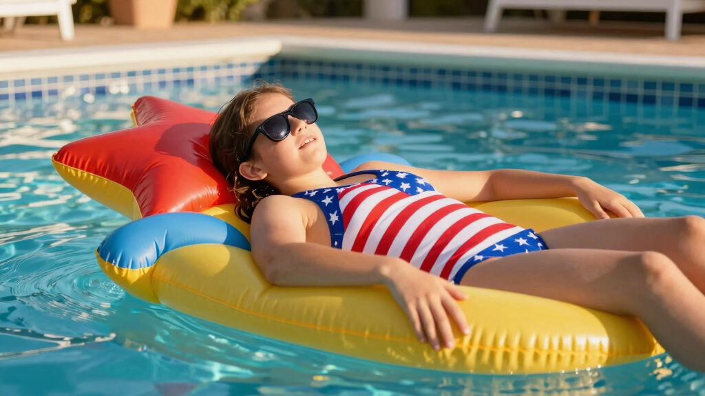 patriotic pool floaties