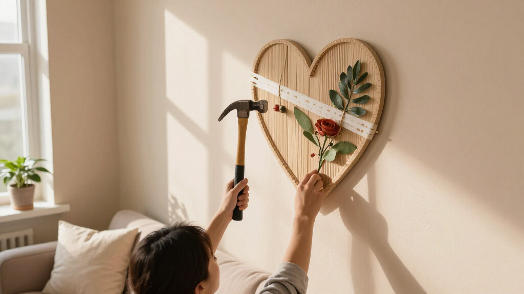 heart-shaped wall art decor