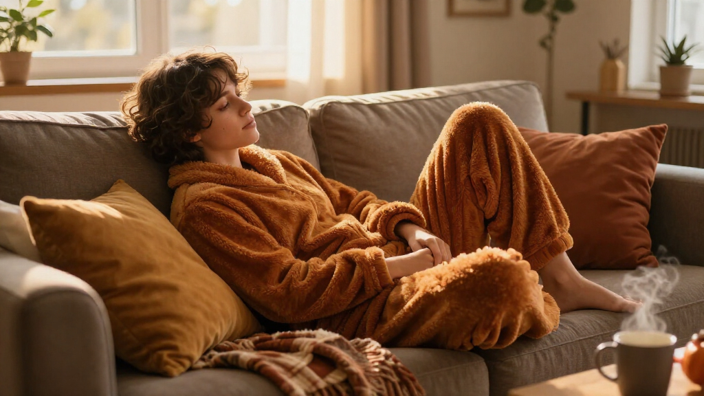 plush fall lounge pajamas
