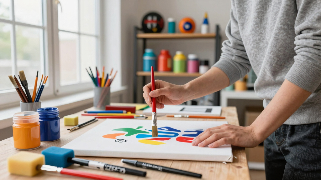art supplies for sports-themed crafts