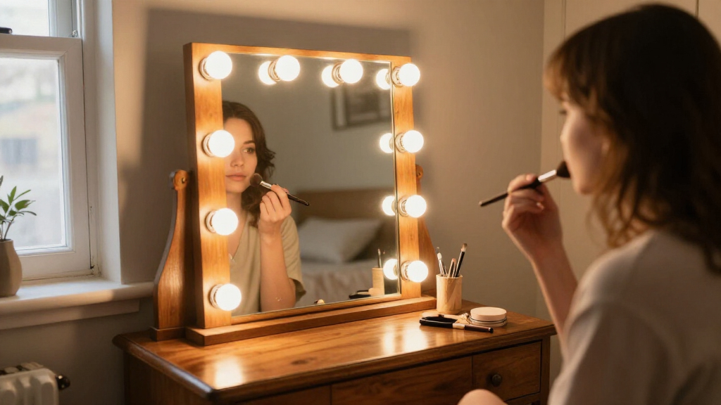 best Hollywood vanity mirror with lights for small spaces