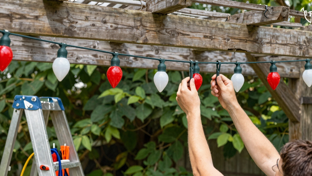 patriotic outdoor string lights