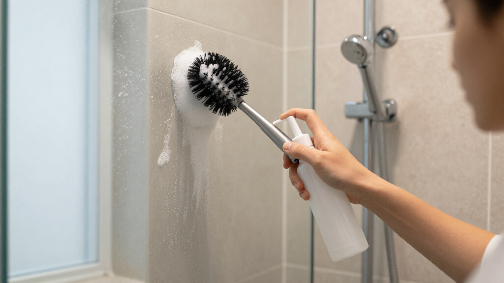 way to clean shower