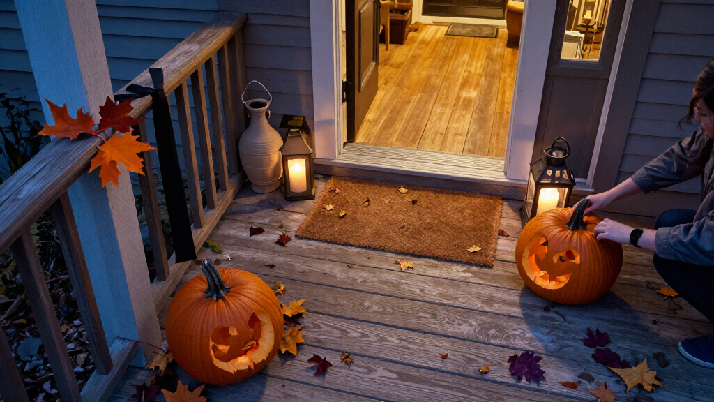 Halloween porch decorations