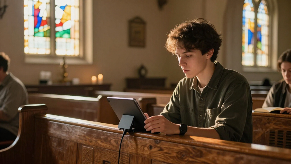 portable monitor for bible teachers