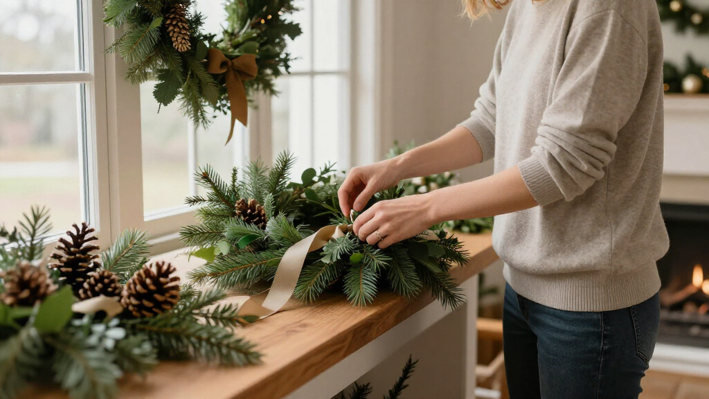 wreaths garland sets for mantels