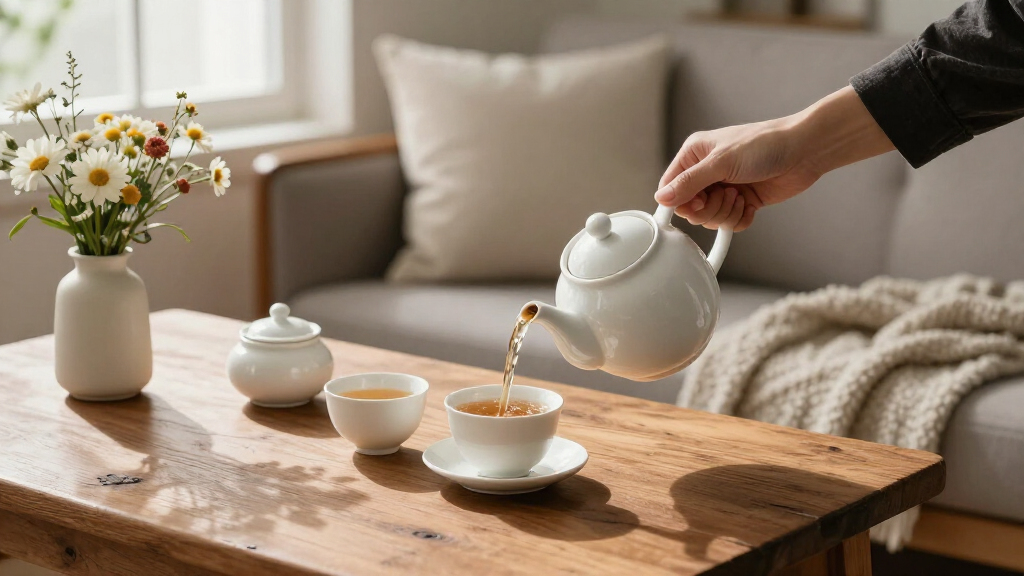 ceramic tea set for entertaining