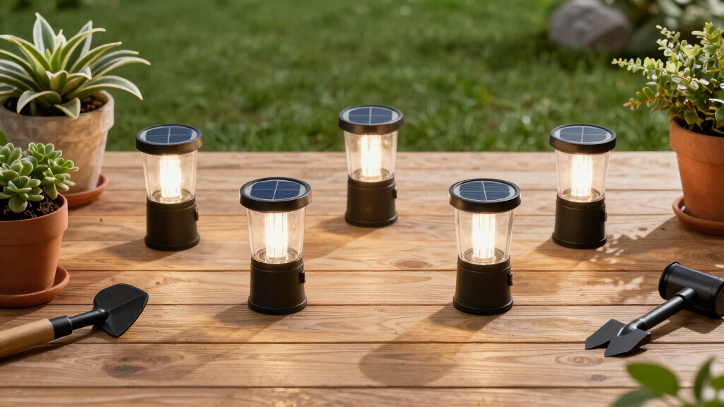 solar-powered garden lights