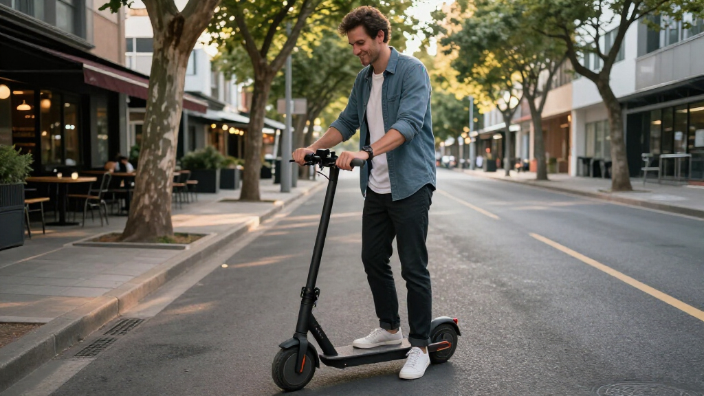 electric scooter with long deck for tall riders