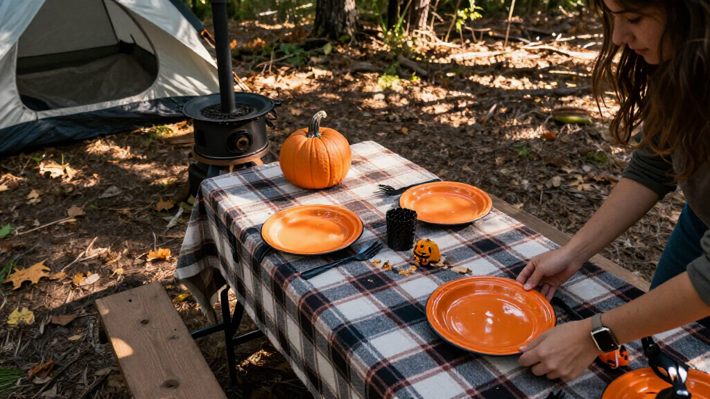 halloween camping tableware