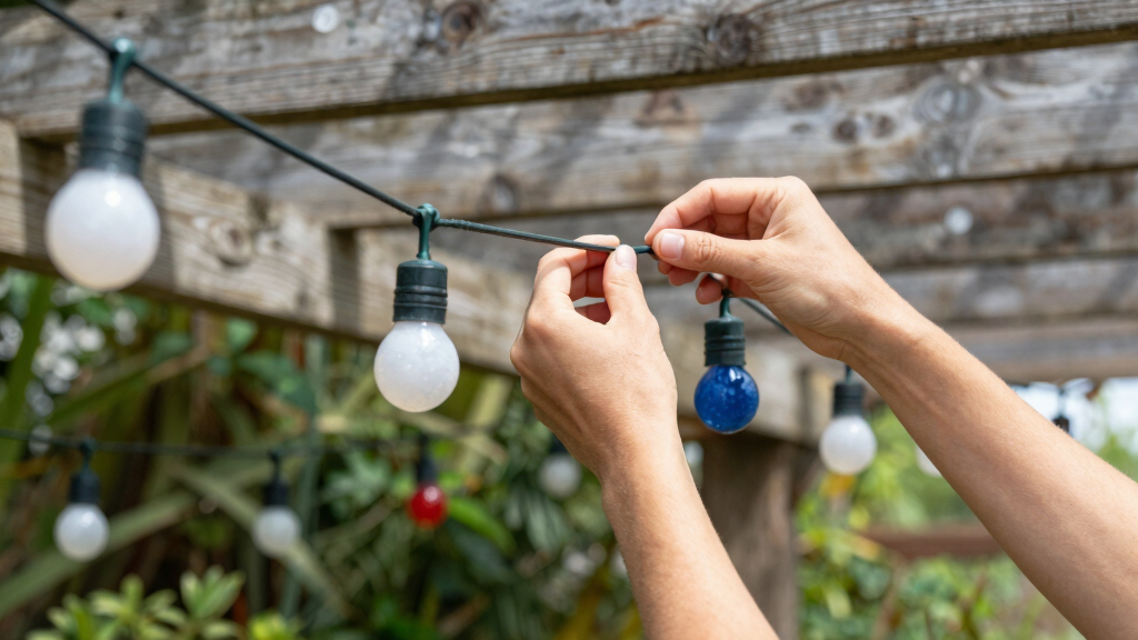 patriotic outdoor string lights