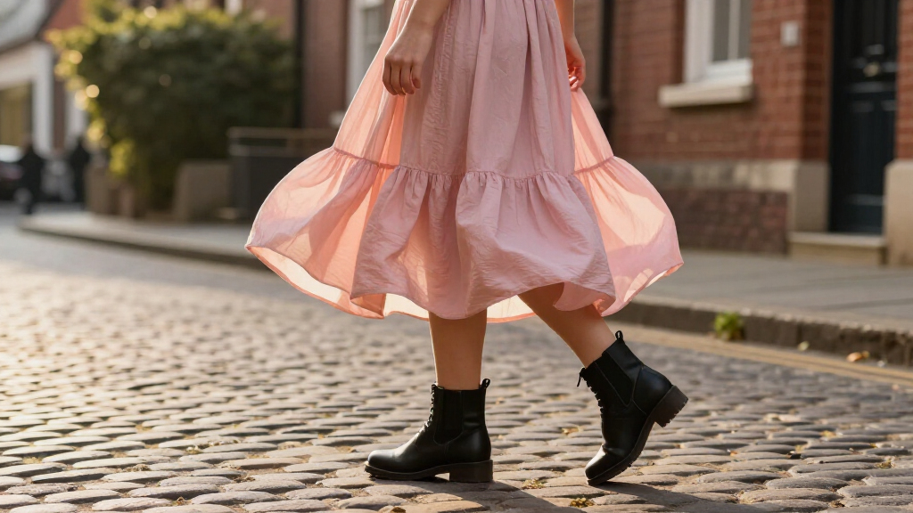 best bubble skirts and biker boots