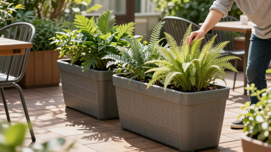 recycled plastic planters large