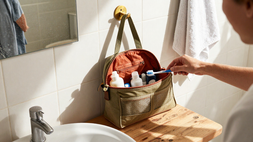 travel toiletry bags with hanging hooks