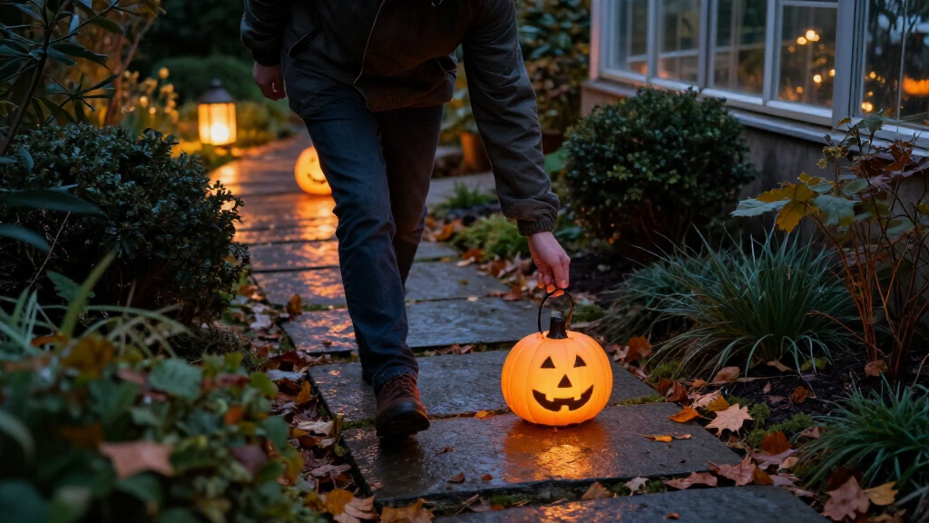 Halloween garden pathway lights