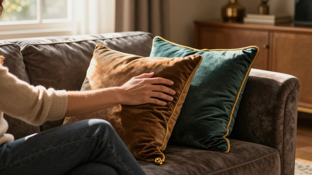 luxury velvet decorative throw pillows