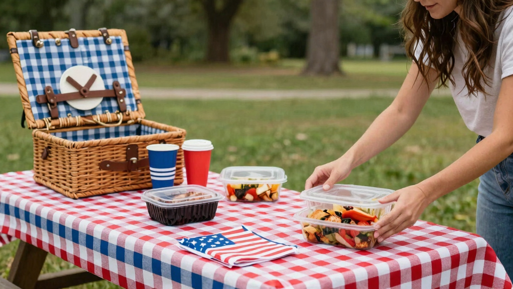patriotic family picnic supplies