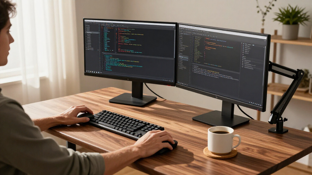 standing desk for multiple monitors