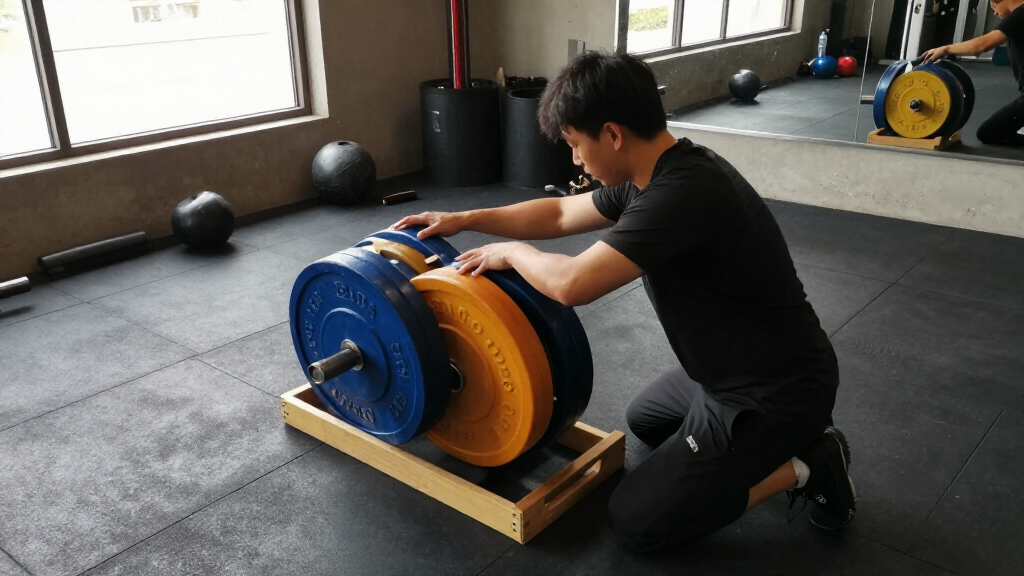 bumper plates with storage set