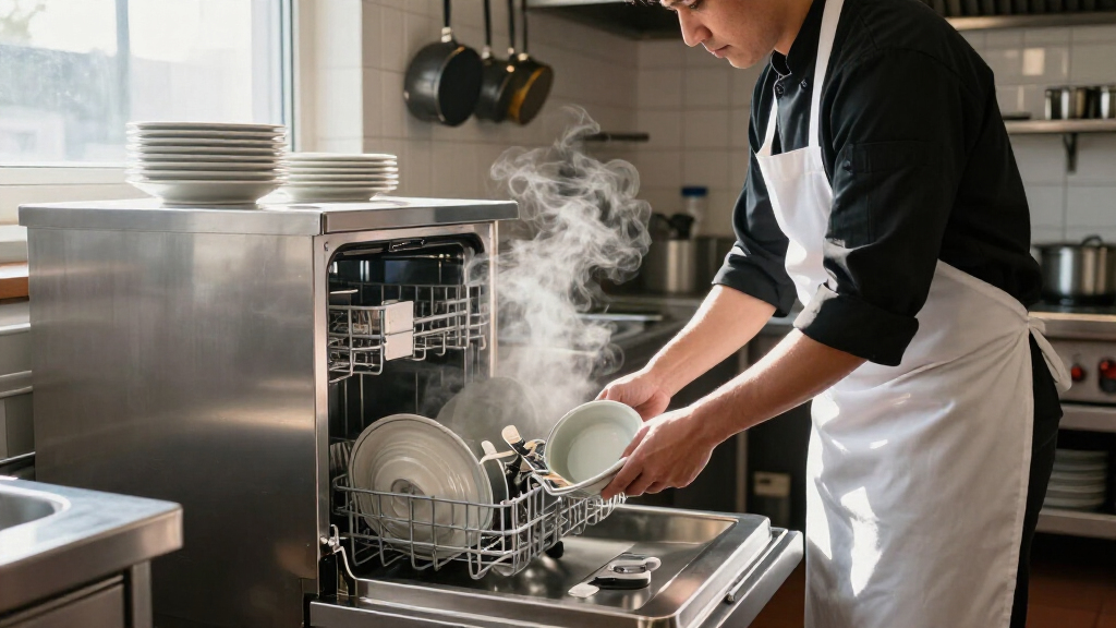 door type commercial dishwasher
