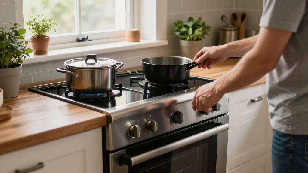 induction range with double oven