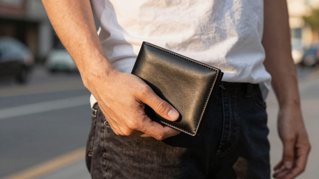 men's slim leather wallets