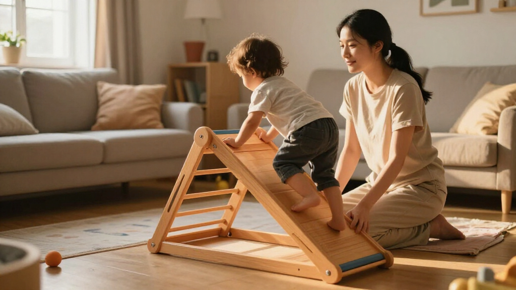 pikler triangle set with adjustable ramp angle