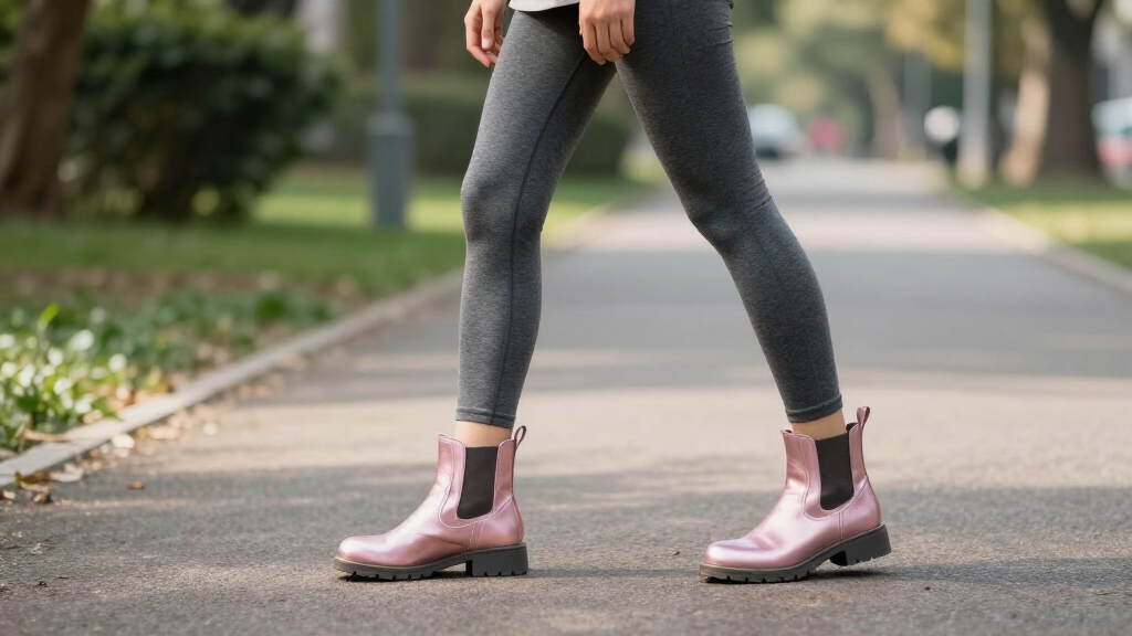 best metallic pink ankle boots