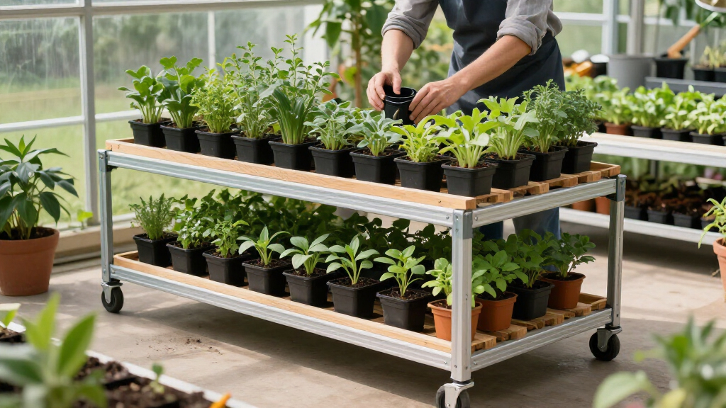 best rolling greenhouse bench system