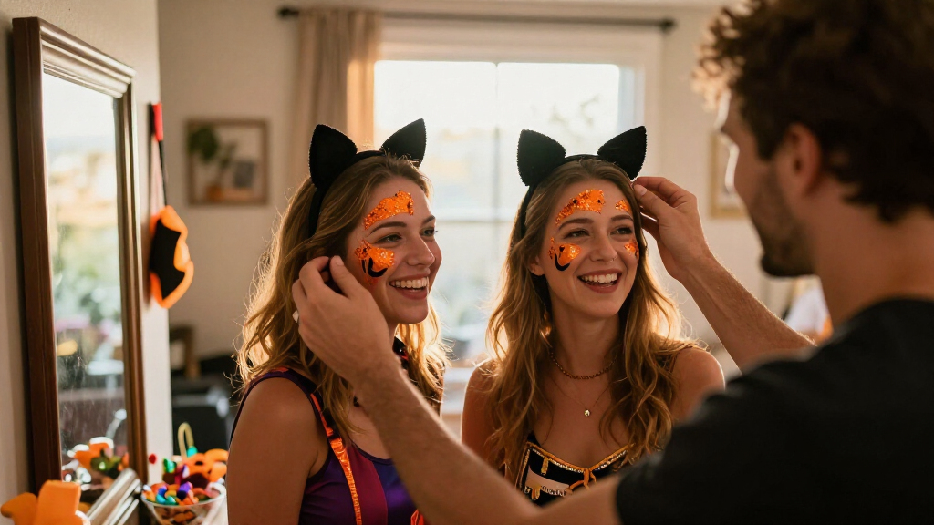 matching Halloween costume accessories for couples